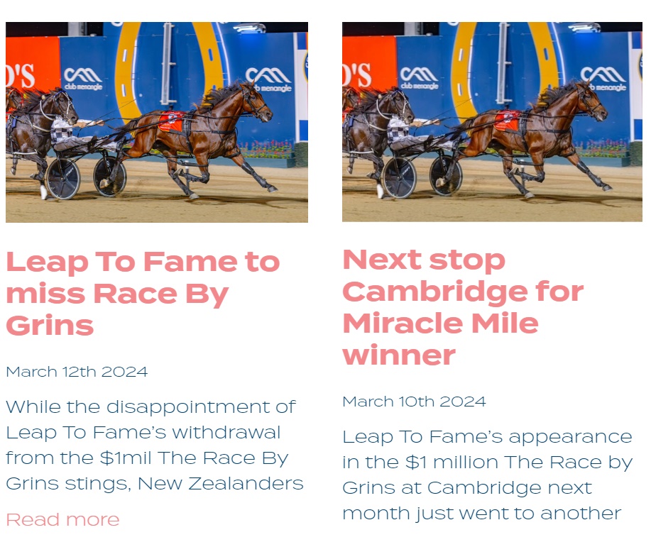 Mud in My Eye – Leap to Fame’s Out of The Race – So Who is In?