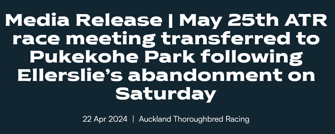 Auckland Thoroughbred Racing’s BS Press Release About Ellerslie Translated
