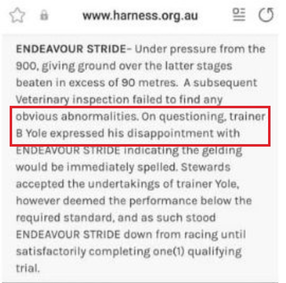 If the Tassie Stewards Were Fair Dinkum, Why Would They Question Ben Yole About the Performances of Horses Trained By His Dad?