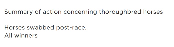 Well So Much For That – Don’t QRIC Do Swabs North of the Tropic?