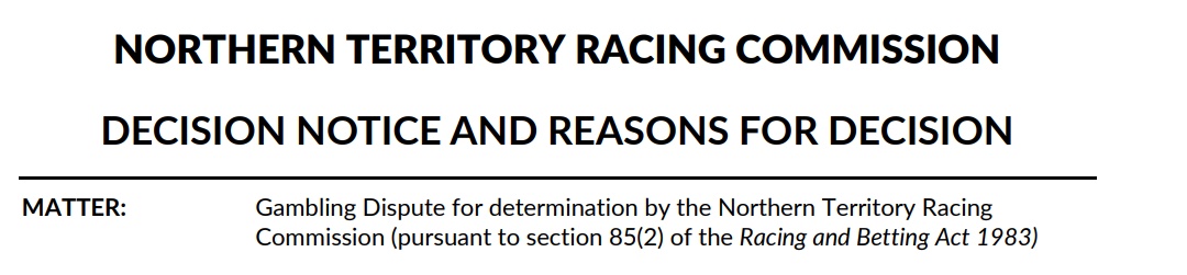 NT Racing Commission – Time Taken to Resolve Complaints and Investigations – Decisions in Past 12 Months