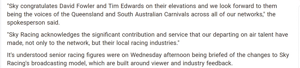 Redundancy My Arse – How Does a Race Caller Get Promoted to a Position That Doesn’t Exist?