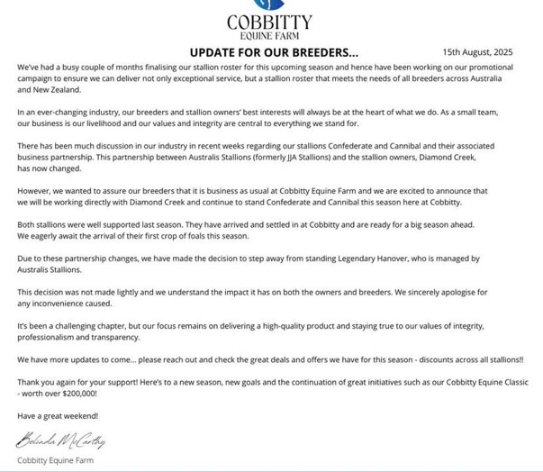 Belle on US Stallions