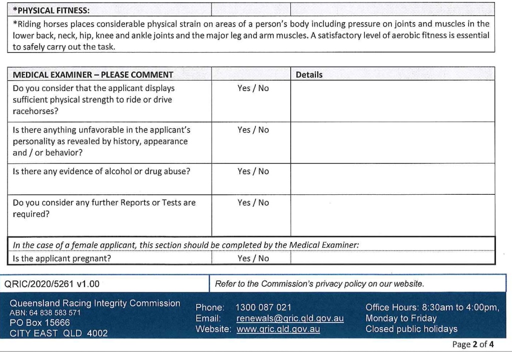 The Doctored Jockeys Health Report Scandal Erupts – Will There Be Enough Riders Left in Queensland to Hold a Race Meeting When This Blows Up?