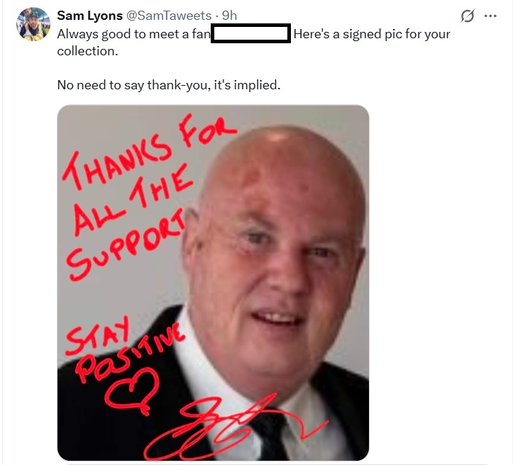 Sam Lyons is Has Stepped Well and Truly Over the Line, and Exposed His Own Flaws