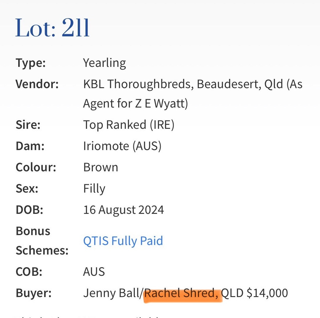 Are Jockeys Allowed to Buy Racehorses Now? – Or Are There Two Rachel Shreds? – Hmmm
