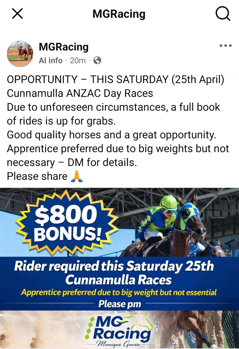 A Pretty Good Deal – But Not For the Trainers