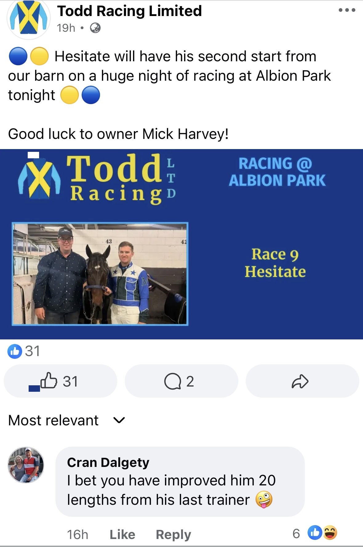 Its Says Something About the State Harness Racing That Everyone Thinks This is Funny – But It’s the Sport and the QRIC They Are Laughing At You Know
